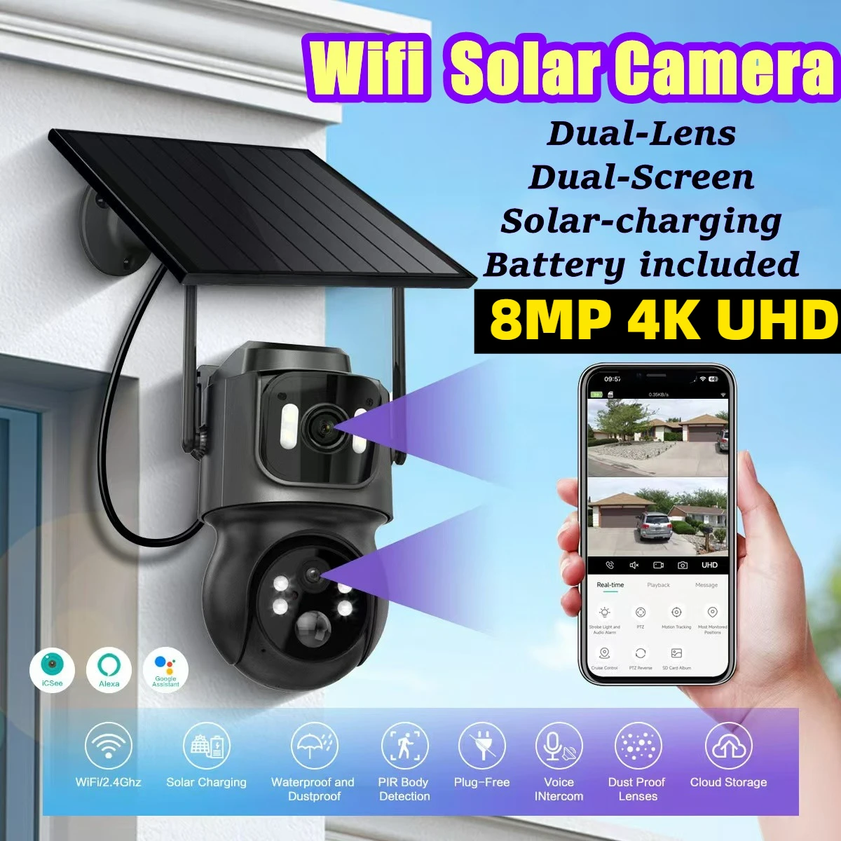 4K Hd Solar Wifi Ca… - image