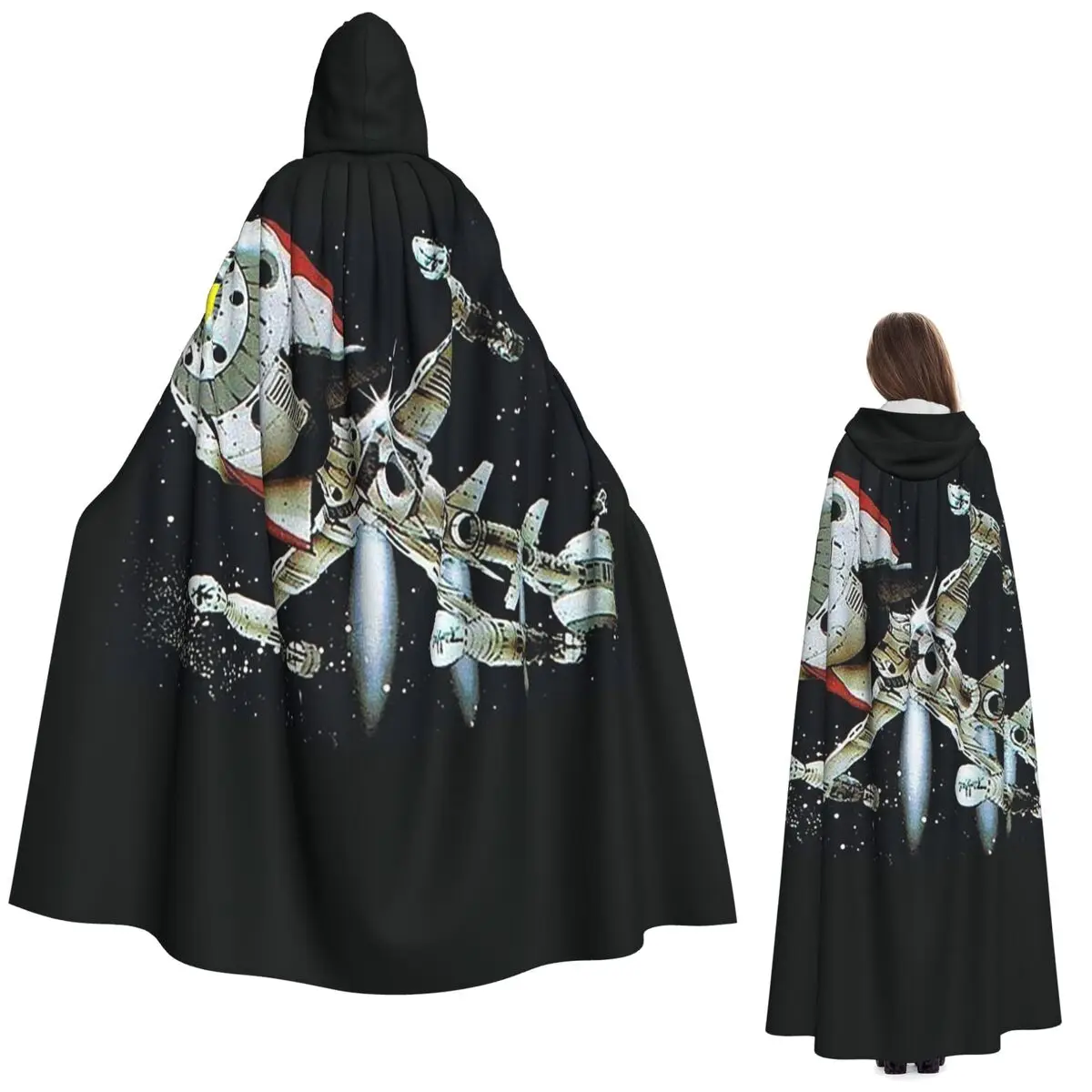 

Comet Crew Accessories Captain Future Long Hooded Cloak Witch Medieval Costume Cosplay Cape HalloweenCoat Adult Unisex