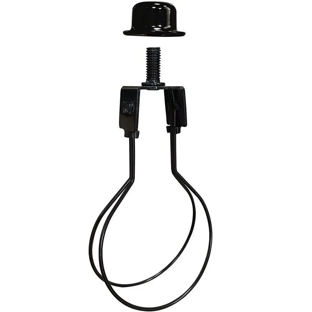 Durable Harp Includes Light Bulb Clip Supporting Iron Lamp Shade Cap Finial Top Holder Adapter Lamp Decoration image 2