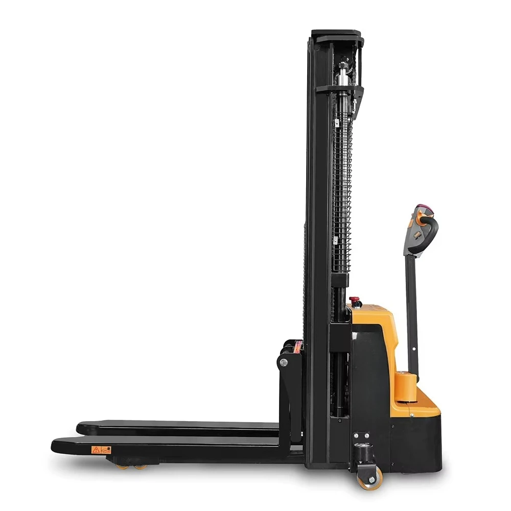 Customized 1.5m Lift Stacker Factory Direct Full Electric Automatic Pallet Stacker 1T  Electric Stacker Fork Lift Truck