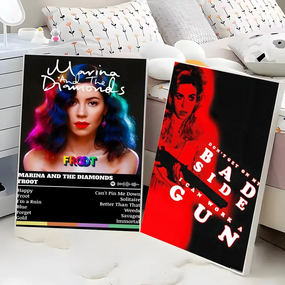 Marina and the diamonds Music Album Poster HD Self Adhesive Waterproof Wall Art Ideal for Home Office Dorm Bedroom Great Gift