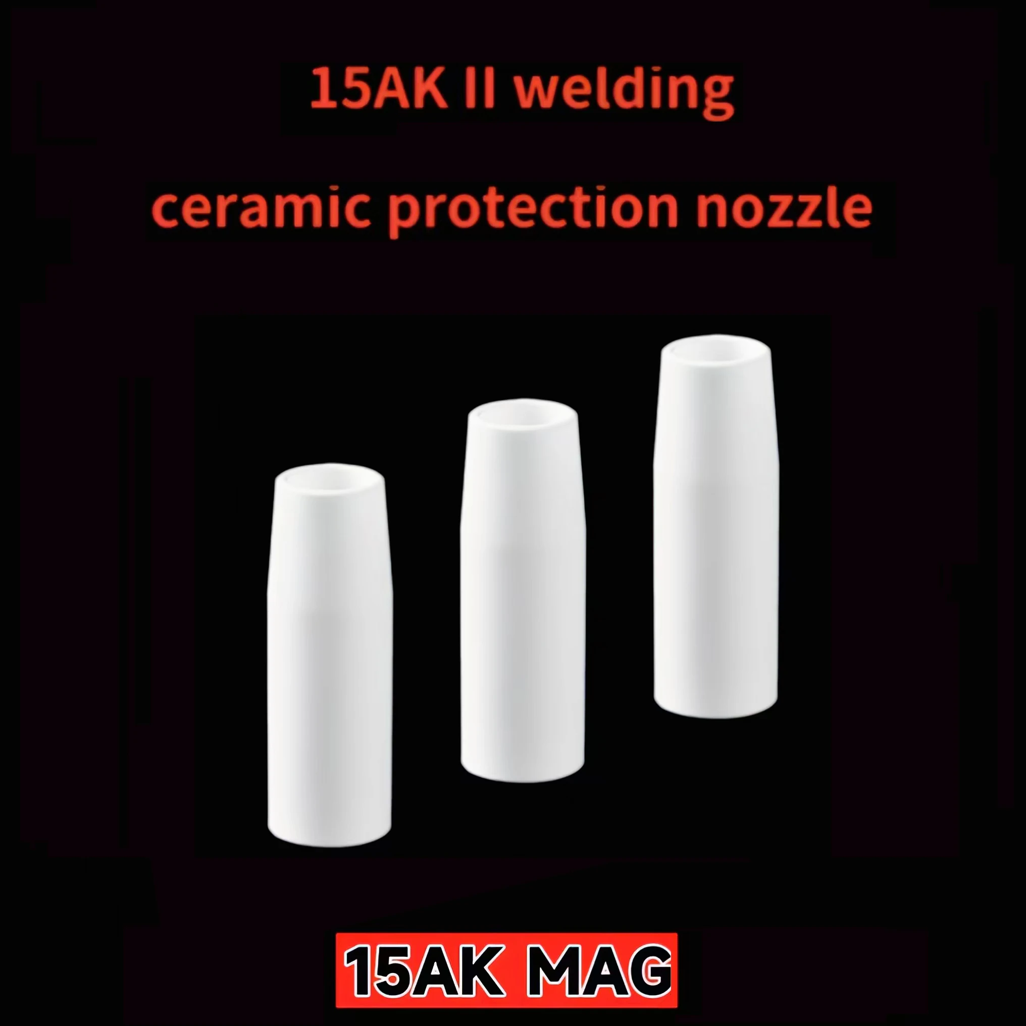 15Ak 미그 보호 노즐 유럽형 가스 차폐 용접 토치 액세서리 보호 슬리브 노즐 고온 저항 세라믹 이차 보호 용접기 세라믹 노즐
