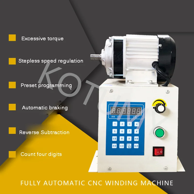 Fully Automatic CNC Winding Machine,Enameled Wire Winding Mold Machine, Electric Programmable Automatic Counter,  High Torque Tr