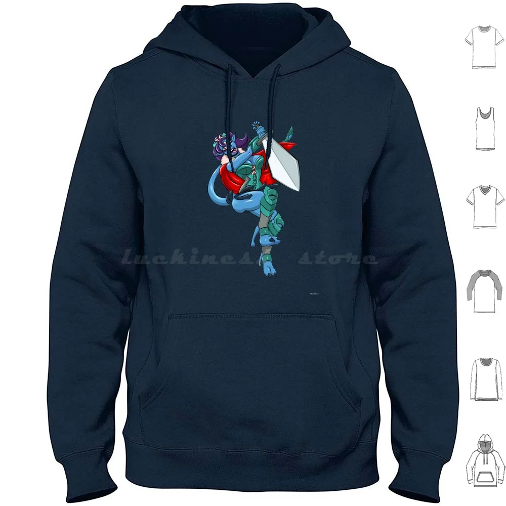 Tevera Barbarian Queen Hoodie Cotton Long Sleeve Barbarian Queen Princess Woman Minkan Barbarian Queen Princess Queen Blue