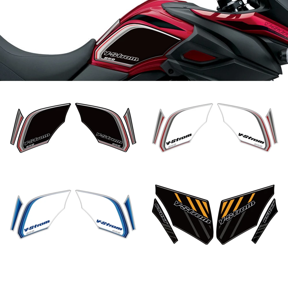

Motorcycle 3D Gel Knee Tank Side Protectors Stickers Paint Protection Decal Kit For Suzuki V-Strom DL650 XT 2017-2021