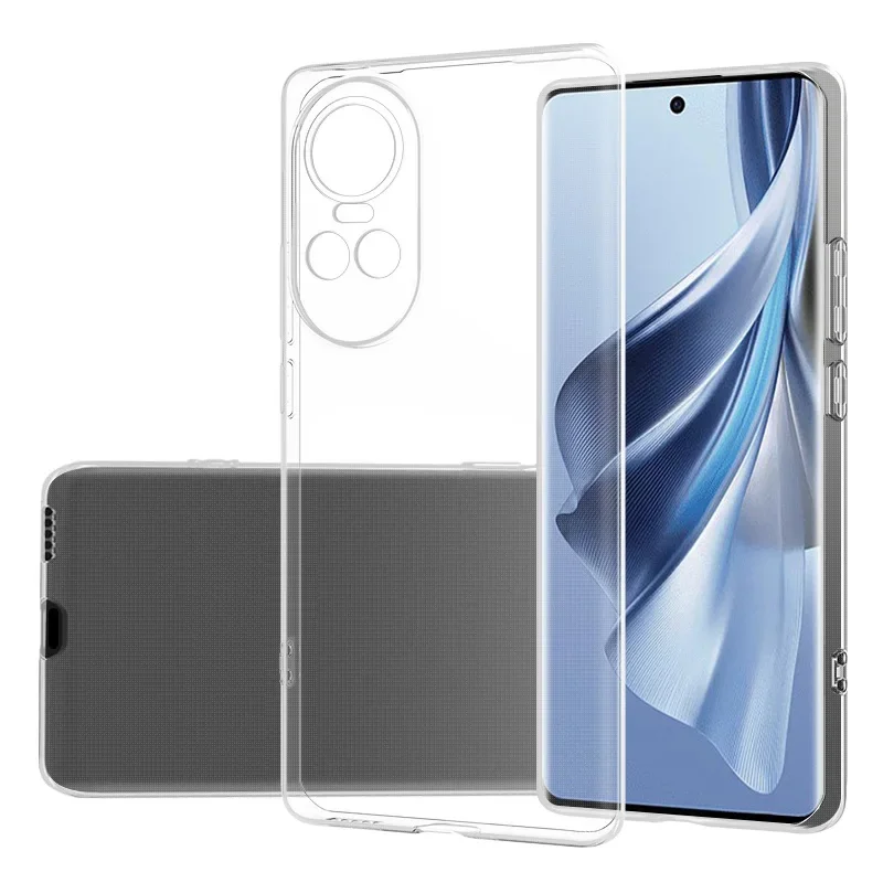 Simple Slim Soft TPU Transaprent Clear Phone Case On For OPPO Reno10 Pro Reno 10 Pro Reno11 Pro 5G Cover