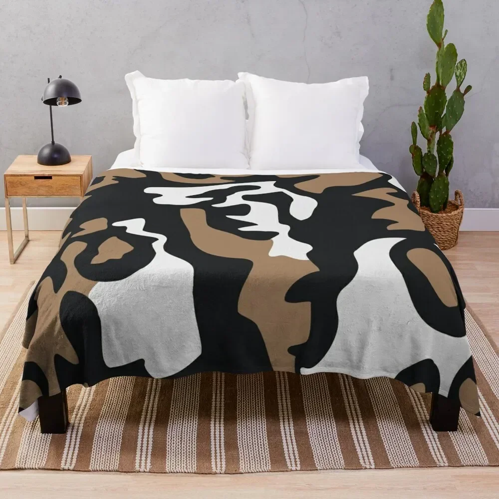 

African Wild Dog Pattern Throw Blanket Blankets For Bed Furrys Camping Comforter Blankets