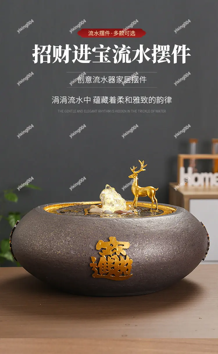Mini Tabletop Circulating Water Fountain, Creative Home Decor for Opening Birthday Present