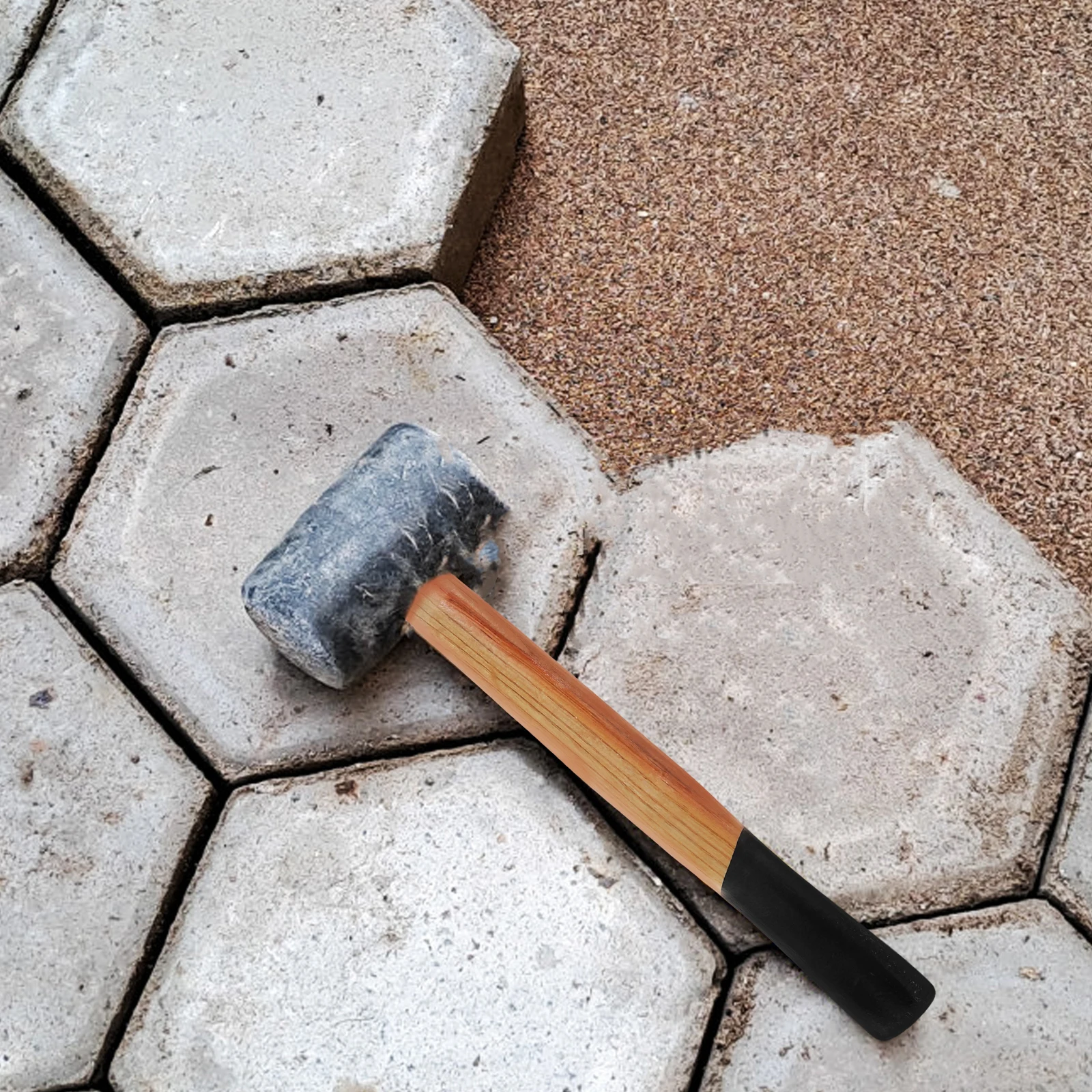 

Comfort Grip Wooden Handle Replacement For Stone Working Hammer Versatile Accessory Part