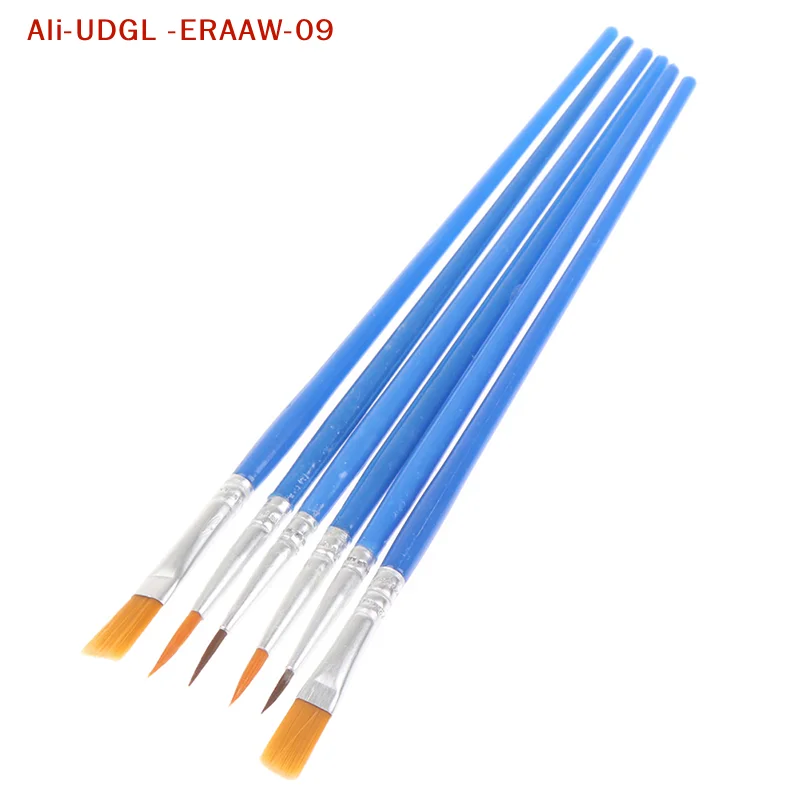 50Pcs Flat Paint Brushes with Nylon Hair Small Brush Bulk for Detail Painting
