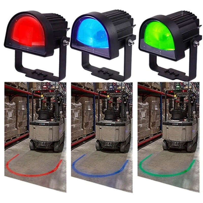 1Pc Top E9 10w 40w E9 Emark 10-80V U Shaped Arch Curved Beam Red Blue Green Led Safety Forklift Warning Area Halo Light