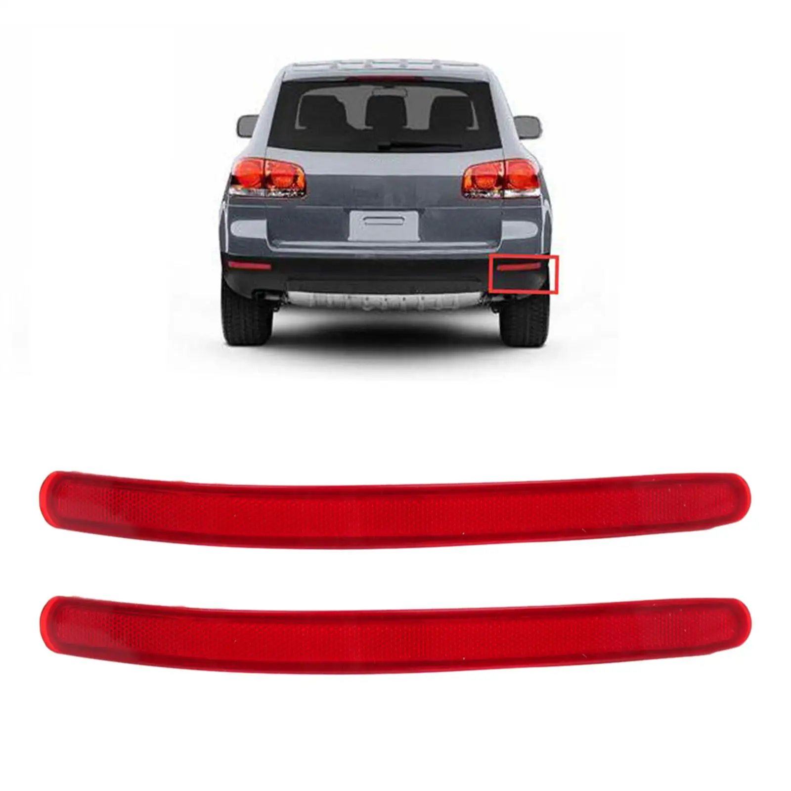 Car Rear Bumper Lamp Reflector Easy Installation Directly Replace High Performance for VW Touareg 2002-2010 Car Accessories