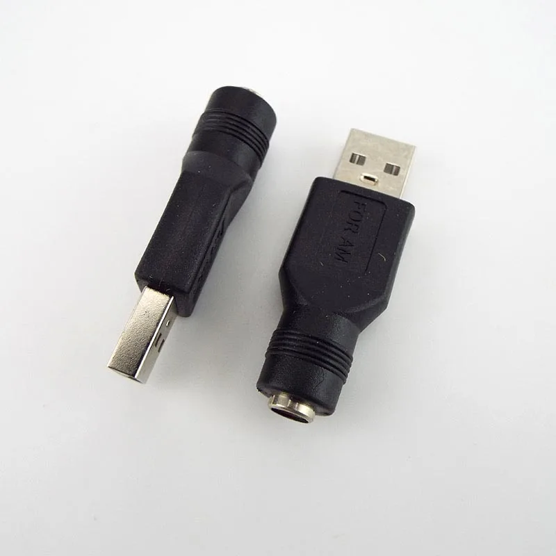 USB Male to 5.5mm x 2.1mm DC Female Power Converter Adapter Connector Charger Adapter Computer Accessories D6