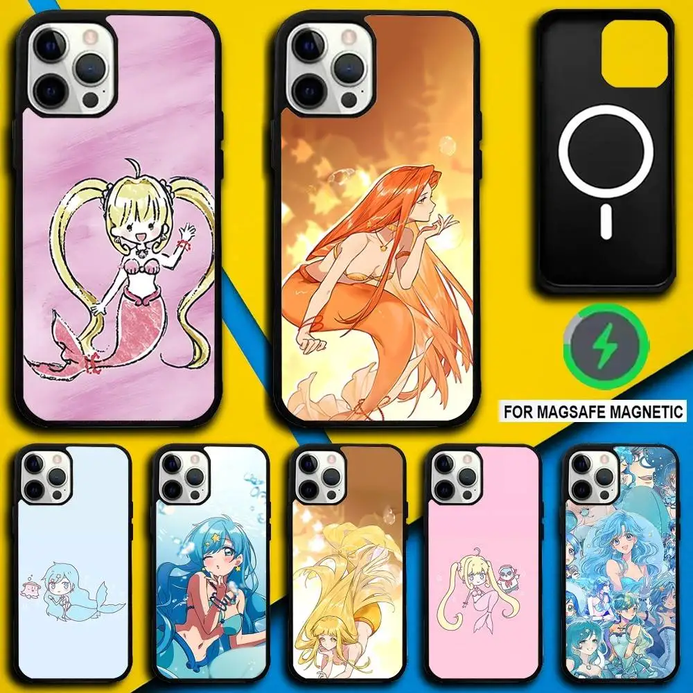 

M-Mermaid Melody Pichi Phone Case For iPhone 17,16,15,14,13,12,11,Pro,Max,Plus,Mini,SE4,E Magnetic Magsafe Wireless Charging
