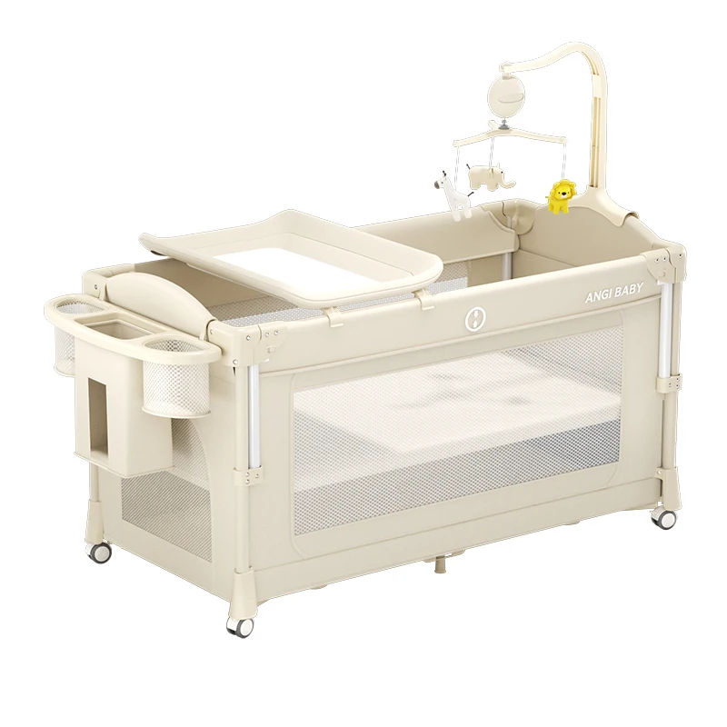 Cozy Flexible Baby Crib Travel Portable Cot Bed Folding Bed Height Adjust Baby Bed