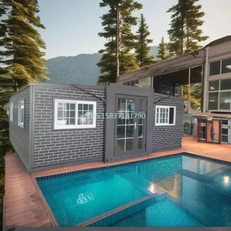 Wholesale Container House Expandable Folding House 40Ft 2 Bedrooms Tiny Home Modular Container Home Ready Made Tiny House for US