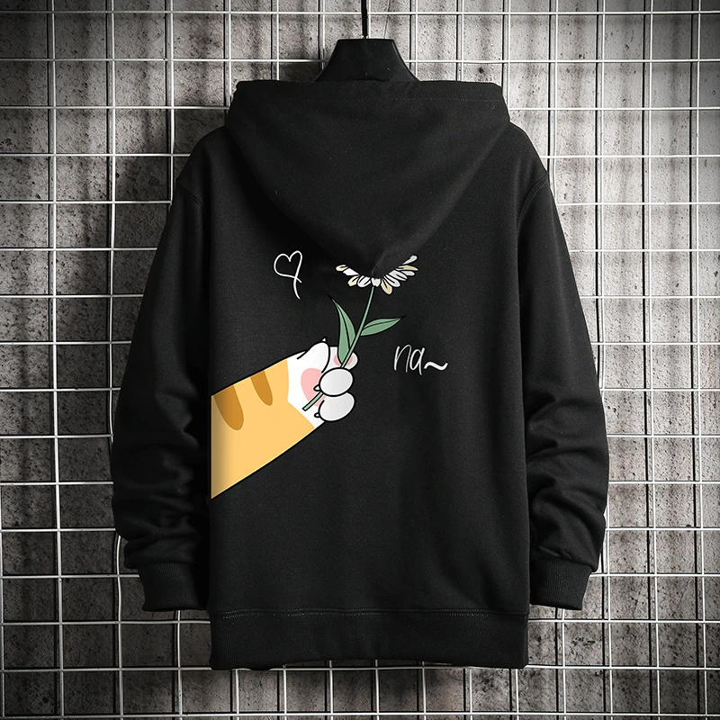 

New Autumn Hoodie Loose Men's Open Cardigan Long Sleeve Casual Cotton Jacket for Couples Youth Trendy Loose Fit Comfortable