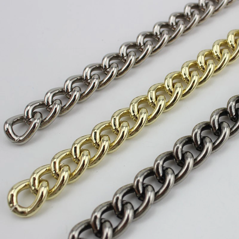 10 meters 5 meters 6 colors 3.5mm Line 13mm Roller metal light aluminum chain for hand bags long strap replacement