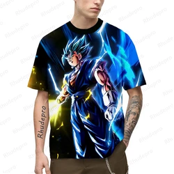 Homens e Crianças 3D Print Anime Street T-shirts, Top Unisex extragrande, Dragon Ball Z, Goku, Cosplay de verão, Novo, Quente, 3D, 2022