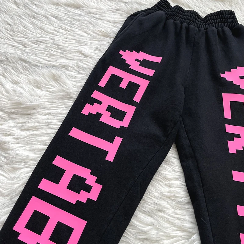 กางเกงวอร์ม Vertabrae สไตล์เรียบง่ายแบบยุโรปและอเมริกา พิมพ์ลายตัวอักษรหลากสี แนวสปอร์ต สำหรับผู้ชายและผู้หญิง สวมใส่สบายๆ