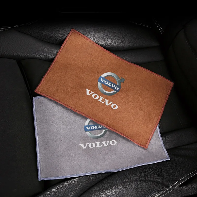 منشفة سيارة مخملية على الوجهين قماش تنظيف السيارة لفولفو S40 S60 S90 XC40 XC60 XC90 V40 V50 V60 V90 AWD C30 C70 S80 V70 XC70