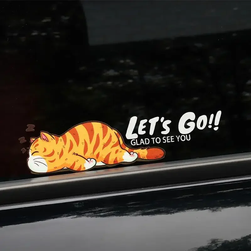 Car Stickers Styling Creative Cartoon Fun Cats  Auto Window Decals DIY Cars Motorbikes Decoration Vinyl Body Stickers