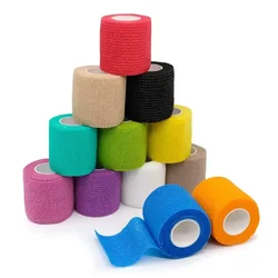 1-4 rolls Self Adhesive Bandage Breathable Cohesive Bandage Vet Wrap Athletic Elastic Stretch Sports Tape for Wrist Ankle Knee