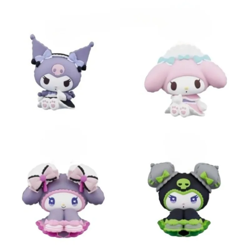 

Kuromi My Melody Gashapon Genuine Bandai in Stock Desktop Ornament Decoration Collectible Model Toys Children Birthday Gift