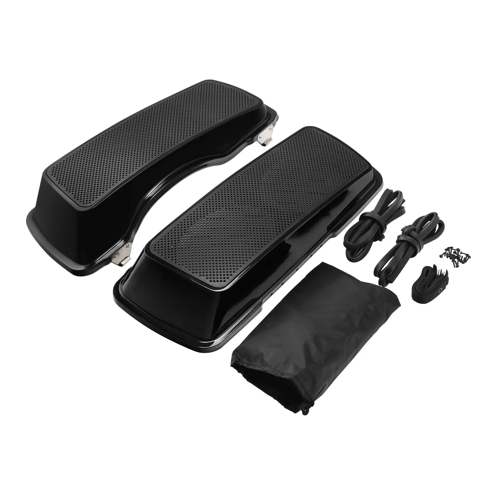 Motocykl 6 "x 9" Saddlebag z dwoma pokrywami głośników z grillem dla Harley Touring Road King przemieszczanie się po ulicy 1993-2013 2010 2011 — zdjęcie 2