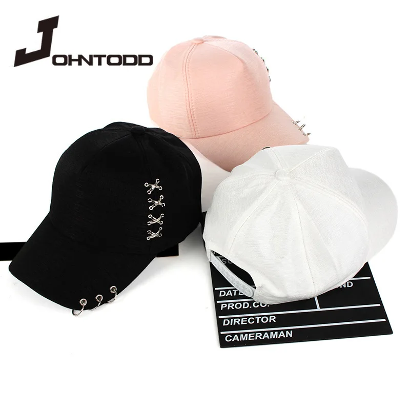 

High quality adjustable baseball cap with ring outdoor sports sunscreen hat women men fashion snapback hat snapback gorras