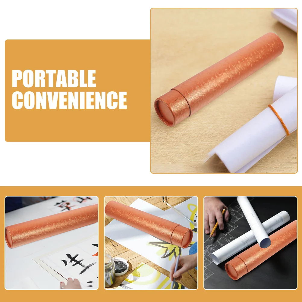 Tubo de armazenamento de arte ajustável, 2 peças, 6cm de diâmetro, suporte de pôster expansível para caligrafia, mapas, impressões, desenho, tubo de envio