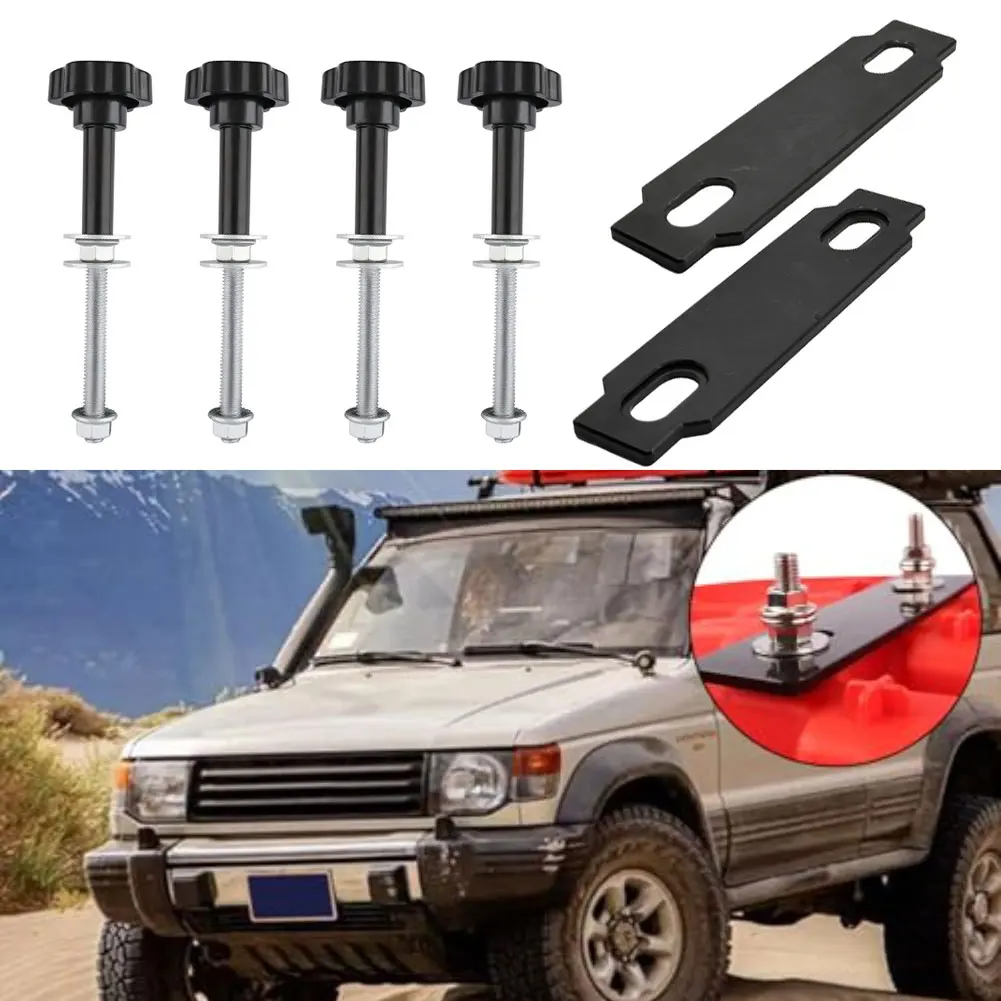 Offroad Sand Board Mounting Bracket Kit with Threaded Rods and Base Plates for Reliable Roof Rack Installation
