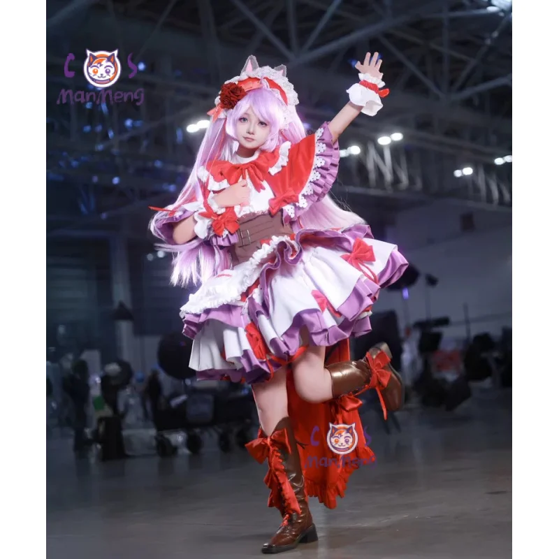Pripara Manaka Laala cosplay 10th Anniversary Christmas red lolita dress Anime costume party gift girl accessories sweet new set - view 2