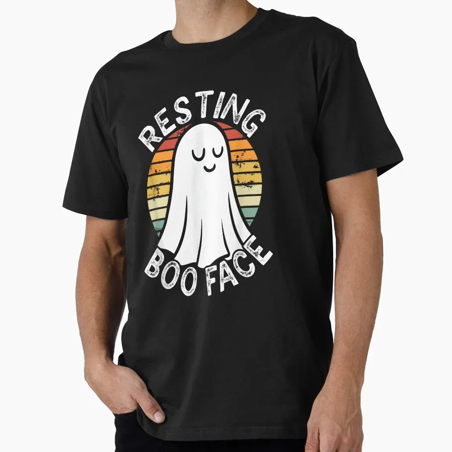 Resting Boo Face Ghost Sarcastic Halloween Pumpkin Spooky T Shirt Funny Spooky Boo Cute Ghost Lover Tee Unisex Trick or Treat