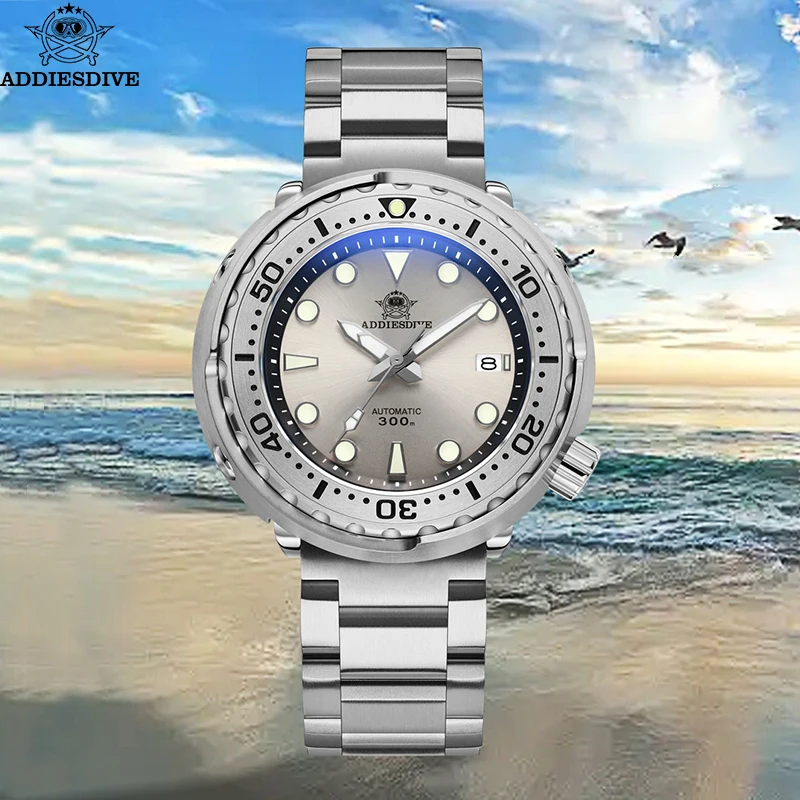 

ADDIESDIVE NH35 Automatic Watch Tuna Mechanical Watches For Men Sapphire Steel Dive Blue Luminous Luxury Wristwatch reloj hombre