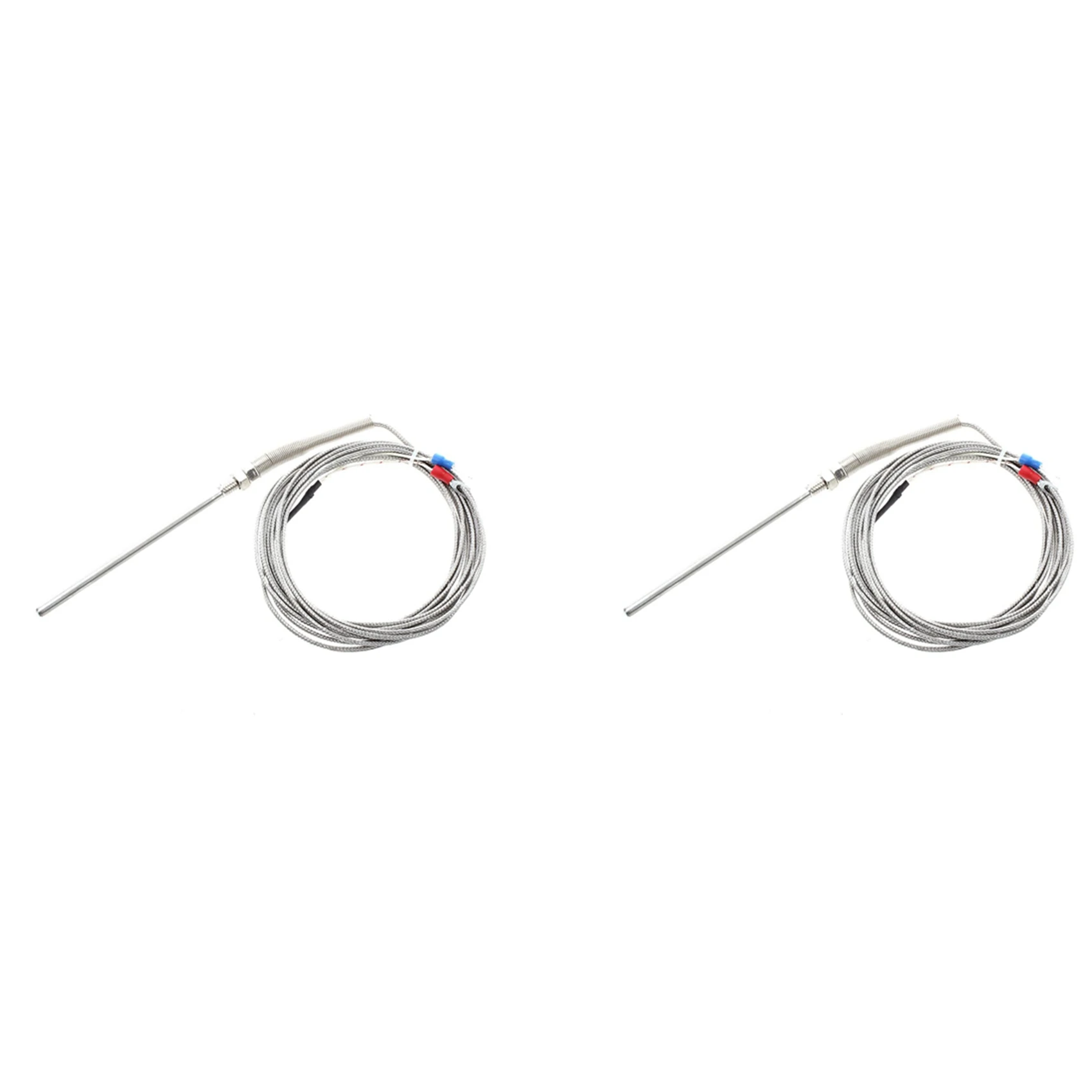 ABKW-2Pcs /10Ft Stainless Steel Probe K Type Sensors High Temperature Thermocouple