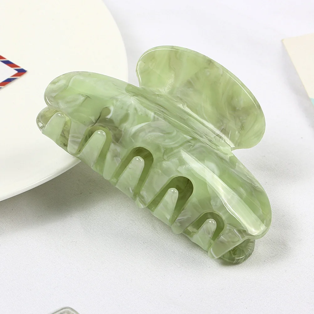 

6pcs Acrylic Hair Claw Clips Strong Grip Creative Hairpins For Women Fashion Hair Accessories Durable Marble Design Colorful