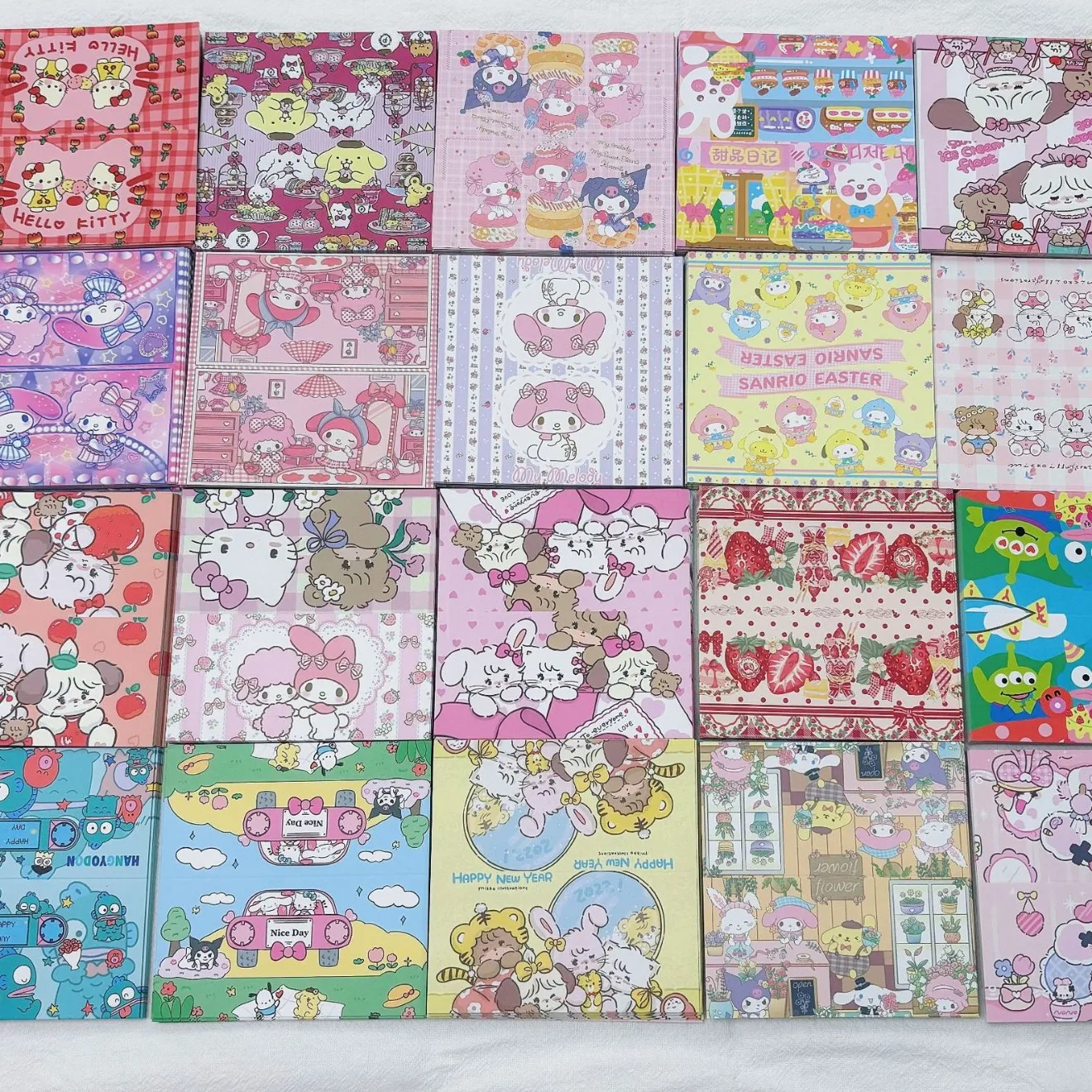 Cartoon Sanrio Pattern Card Packaging Packaging Materials Folding Card Cartoon Mixed Biscuit Rope Small Gift Packaging