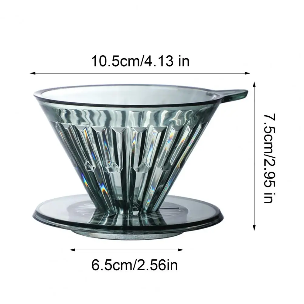 

Eye Coffee Funnel Durable Plastic Coffee Funnel for 1-2 Cup Capacity Flat-bottom Stable Placement Precise Water Flow Control