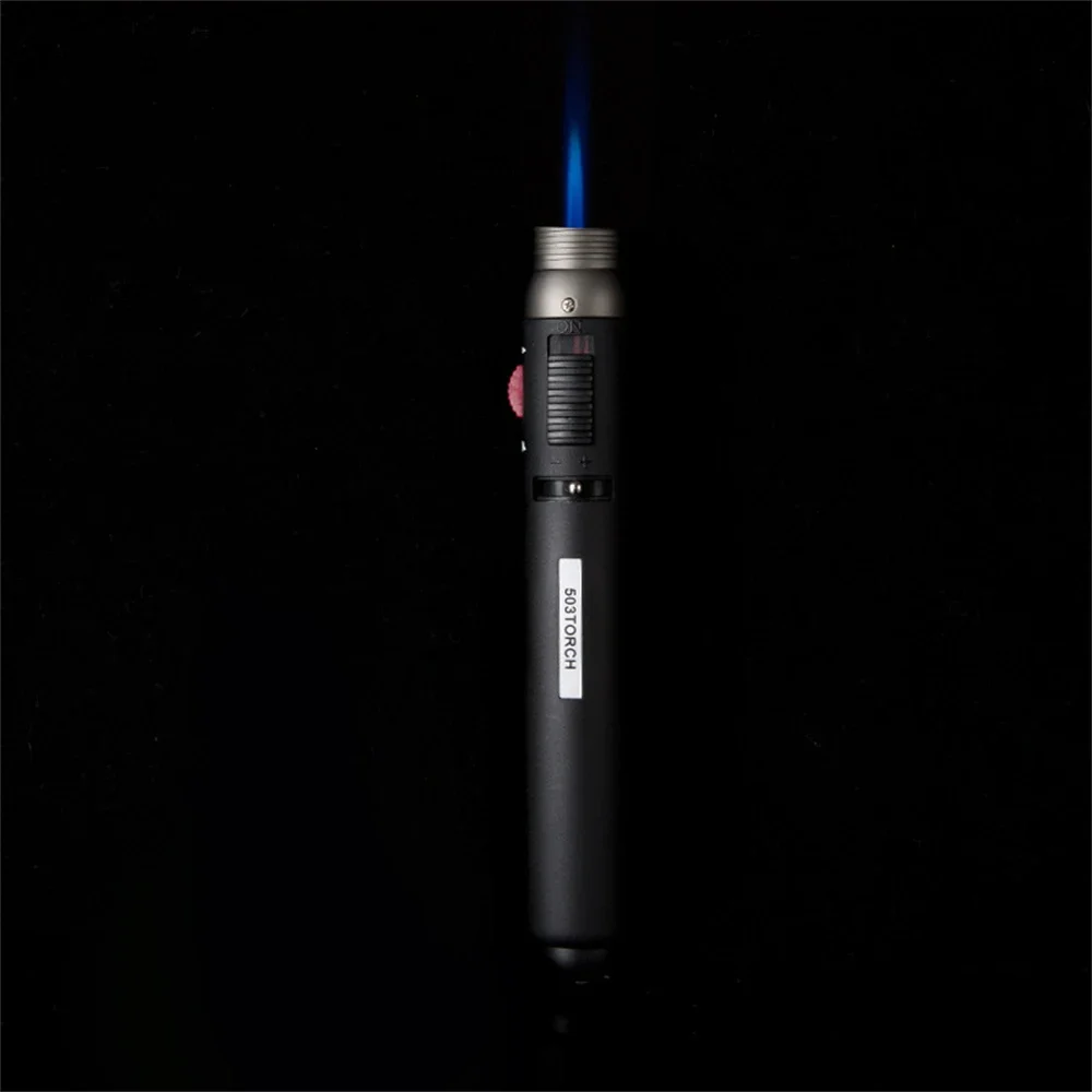 Double Use Pencil Torch Jet Lighter Cigarette Gas Lighter Kitchen Gadgets BBQ Candle Lighter Windproof Welding Torch Lighters