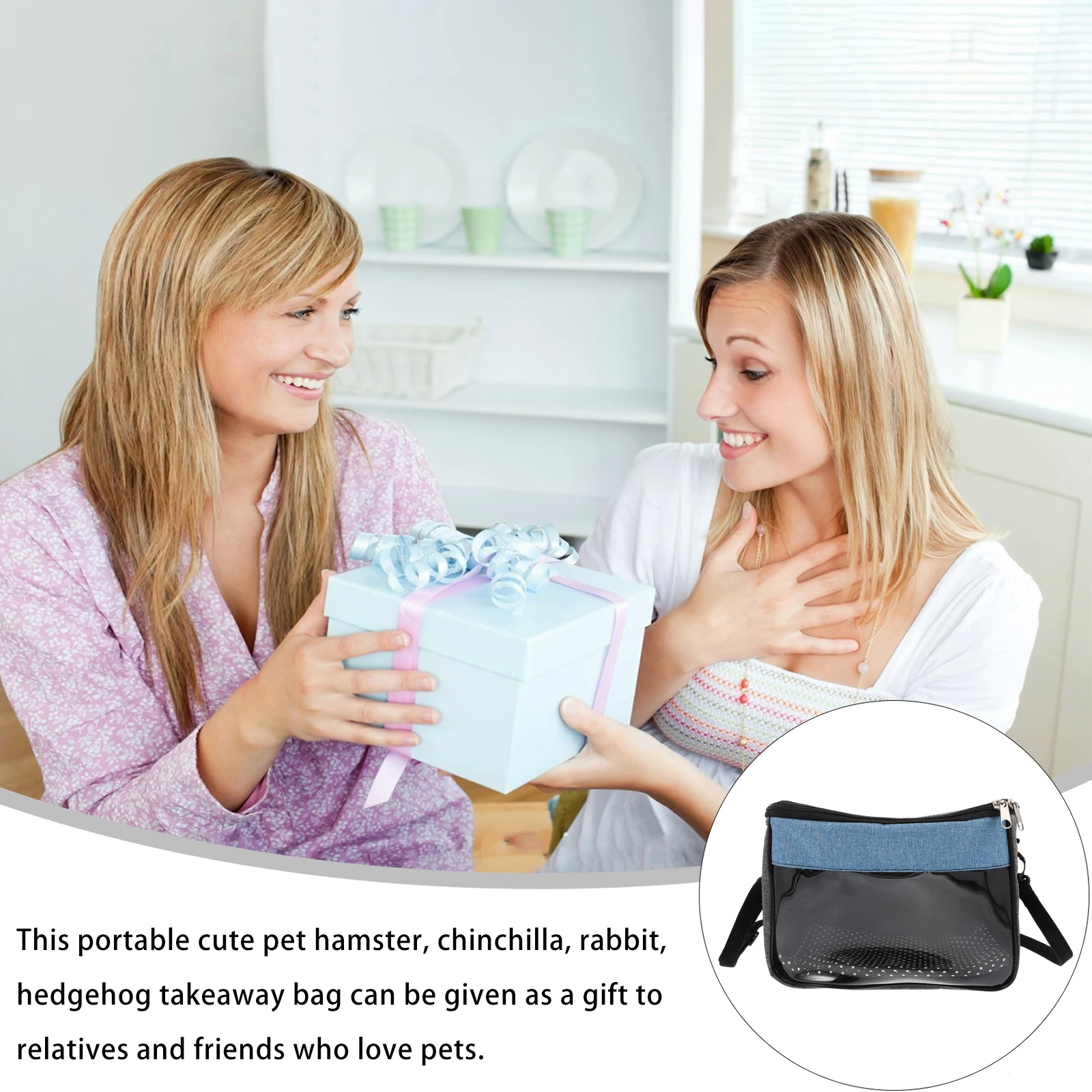

1pc Portable Pet Bag Breathable Hamster Carrier Bag for Outdoor Small Animal Travel Lightweight Squirrel Chinchilla for Guinea