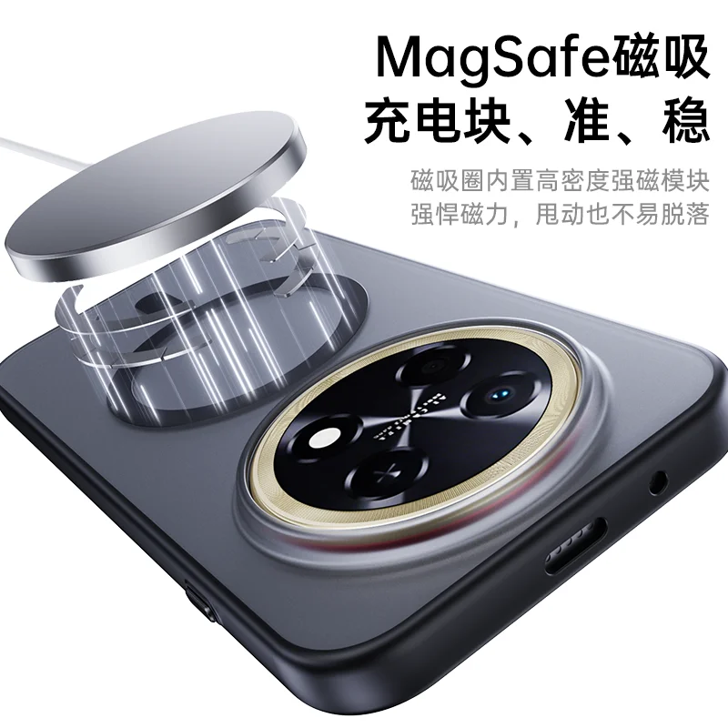 

For Huawei Nova 15 Max Case For MagSafe Magnetic 360° With Ring Matte Transparent Acrylic Skin Feel Cover Shockproof Bumper