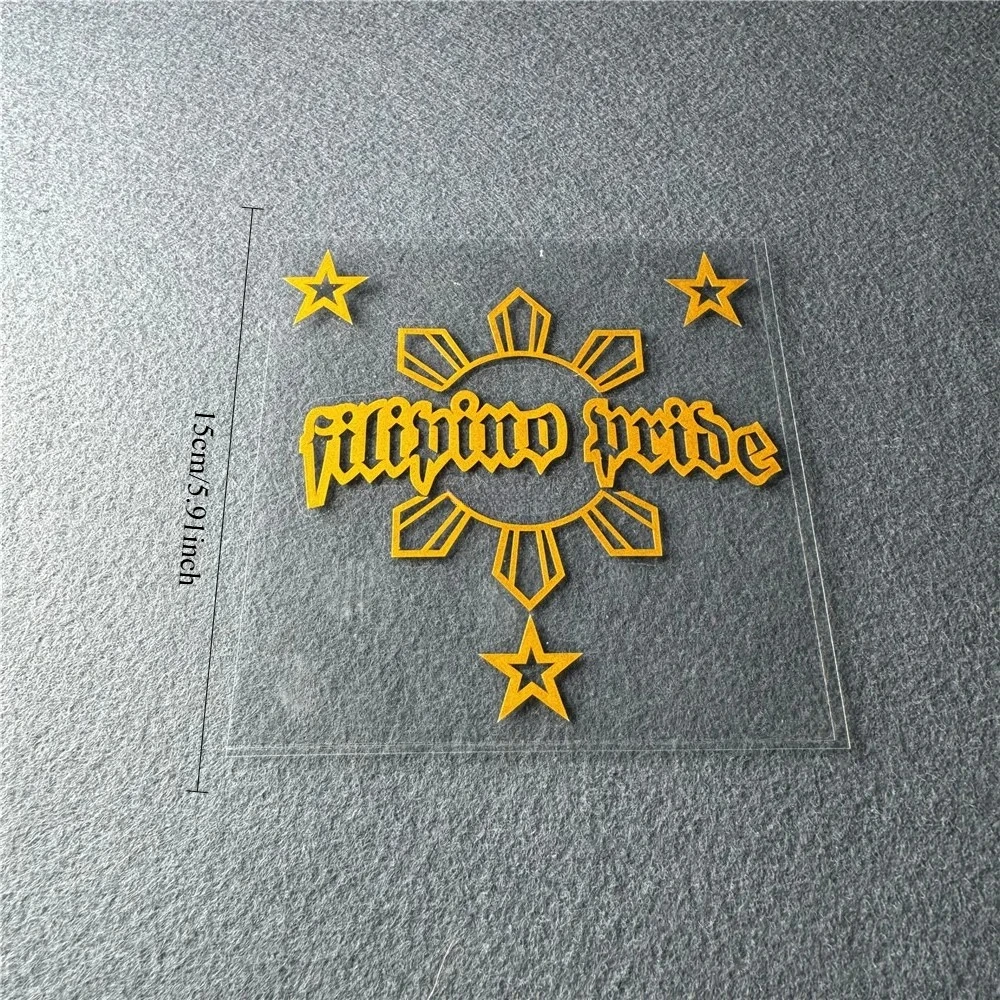 

Виниловые наклейки на кузов автомобиля и стекла: аппликация в виде шлема, филиппинская символика, наклейка на мотоцикл