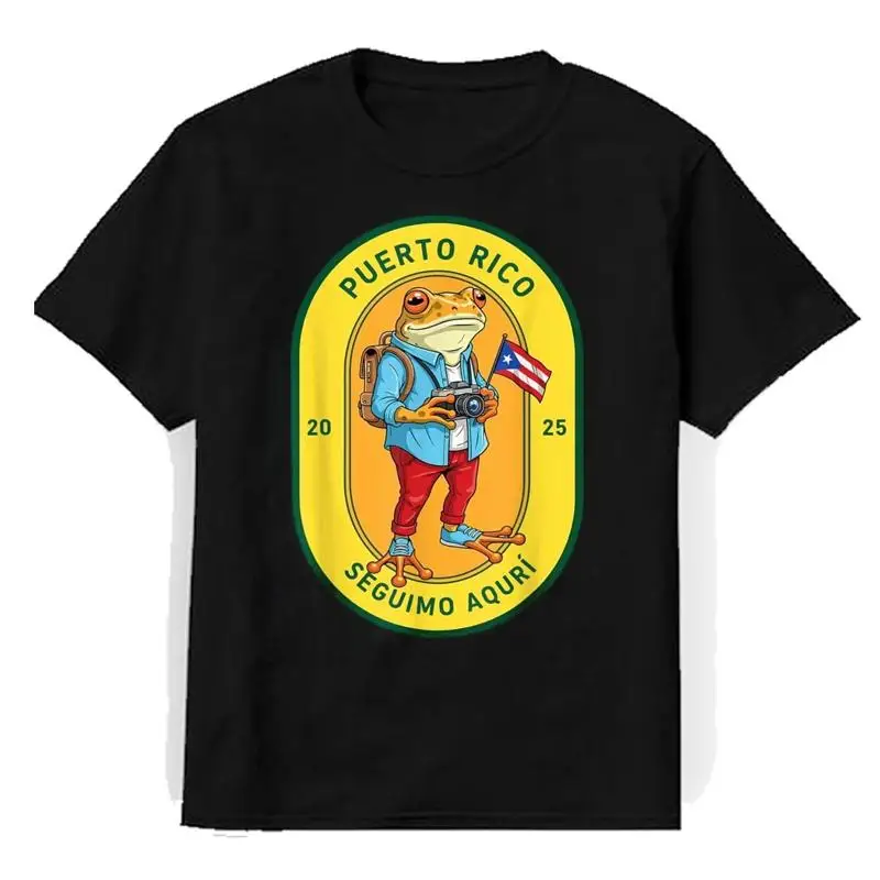 VENDA!! Mais Fotos Porto Rico Bandeira Rica Engraçado Sapo Concho Frog Meme Camiseta