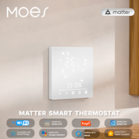 MOES Matter WiFi Smart Thermostat Temperature Controller Tuya Water Boiler Electric Heating With Alexa Google Apple Smartthings