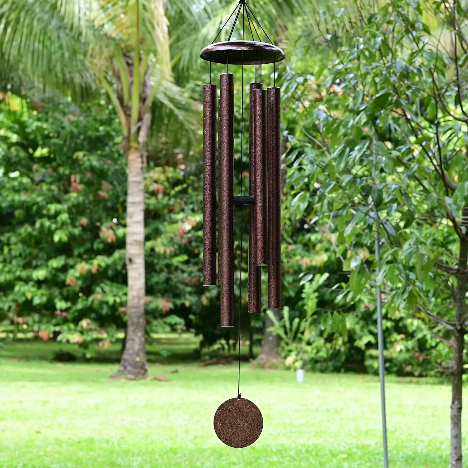 48 Inch Large Wind Chimes For Outside Deep Tone Outdoor Metal Windchimes Sympathy Memorial Gift Patio Garden Porch Deck Home Decor Bronze