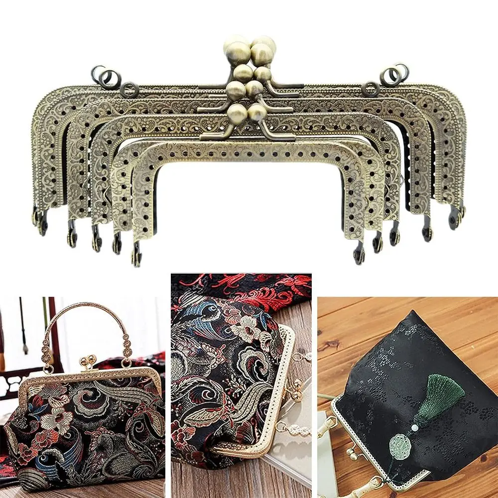 Purse Clasp Frame Bag Kiss Clasp Lock Metal Purse Frame for DIY Craft Purse Bag Making