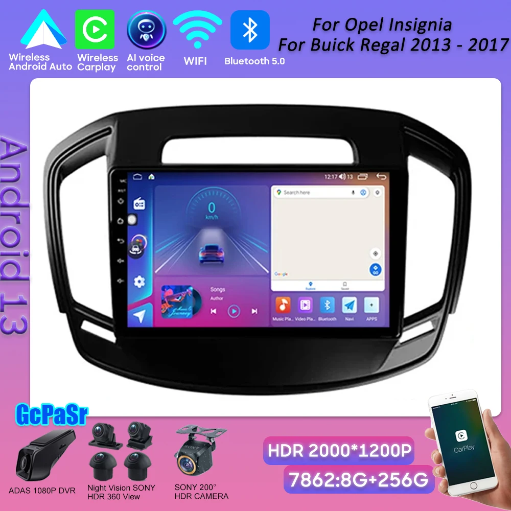 

Android 13 For Opel Insignia For Buick Regal 2013 - 2017 Wireless Android Auto Touch Screen Bluetooth Mirror Link Android Auto