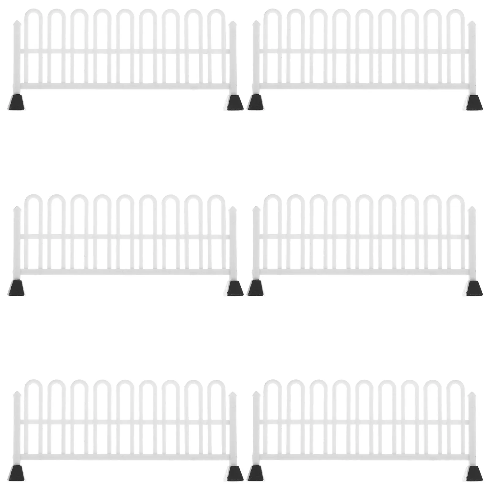 

6Pcs Traffic Signs Miniature Roadblocks Fence Durable Educational Kids Interactive Simulation Road Barriers