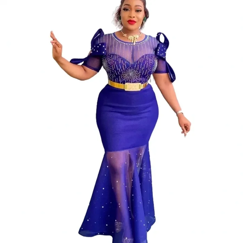 

African Party Dresses For Women Dashiki Ankara Turkey Wedding Evening Gown Sexy Bodycon Maxi Long Dress Plus Size Africa Clothes